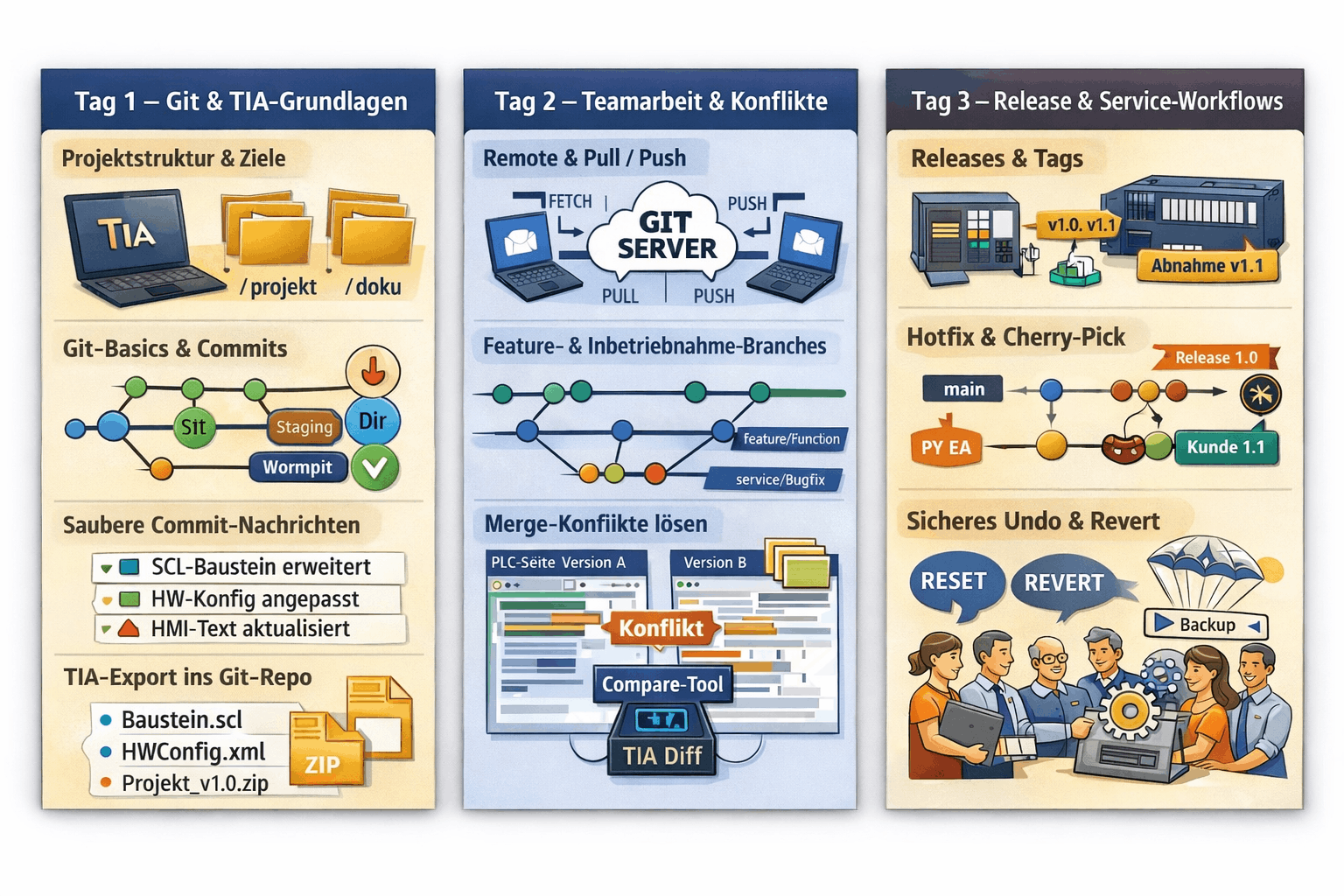 Git Workflow für TIA Portal Projekte