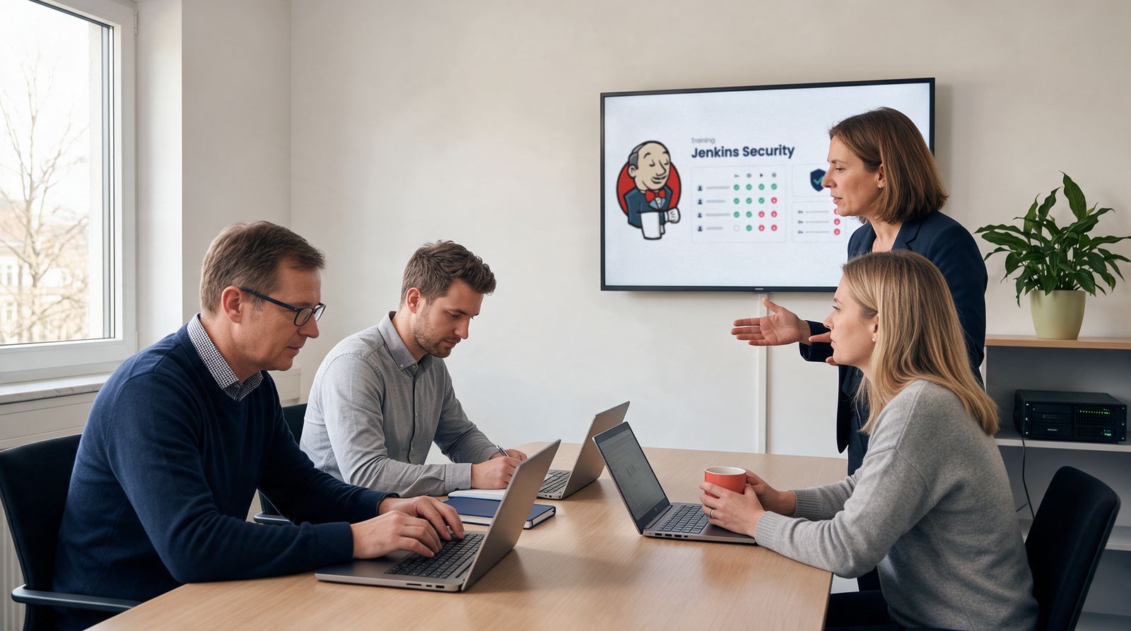 Trainerin erklärt Jenkins-Sicherheit
