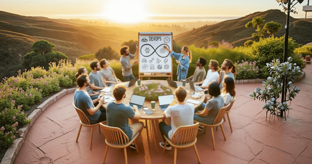 Teilnehmer im DevOps Workshop